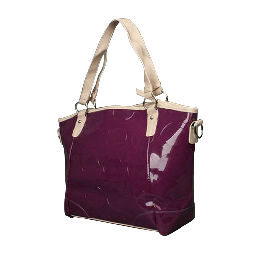 Coach Bleecker Riley Carryall Small Purple Satchels ECD